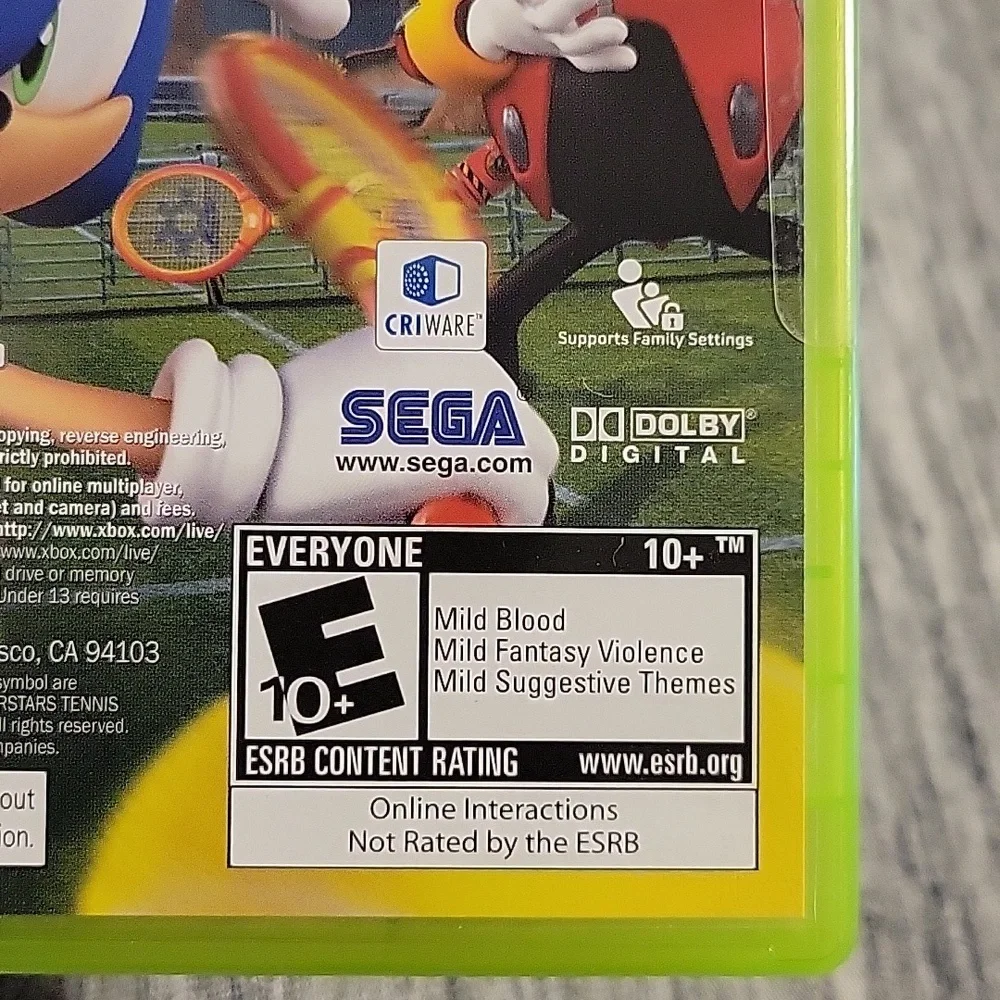 New SEGA SUPERSTARS TENNIS/XBOX LIVE ARCADE GAME NEW XBOX 360